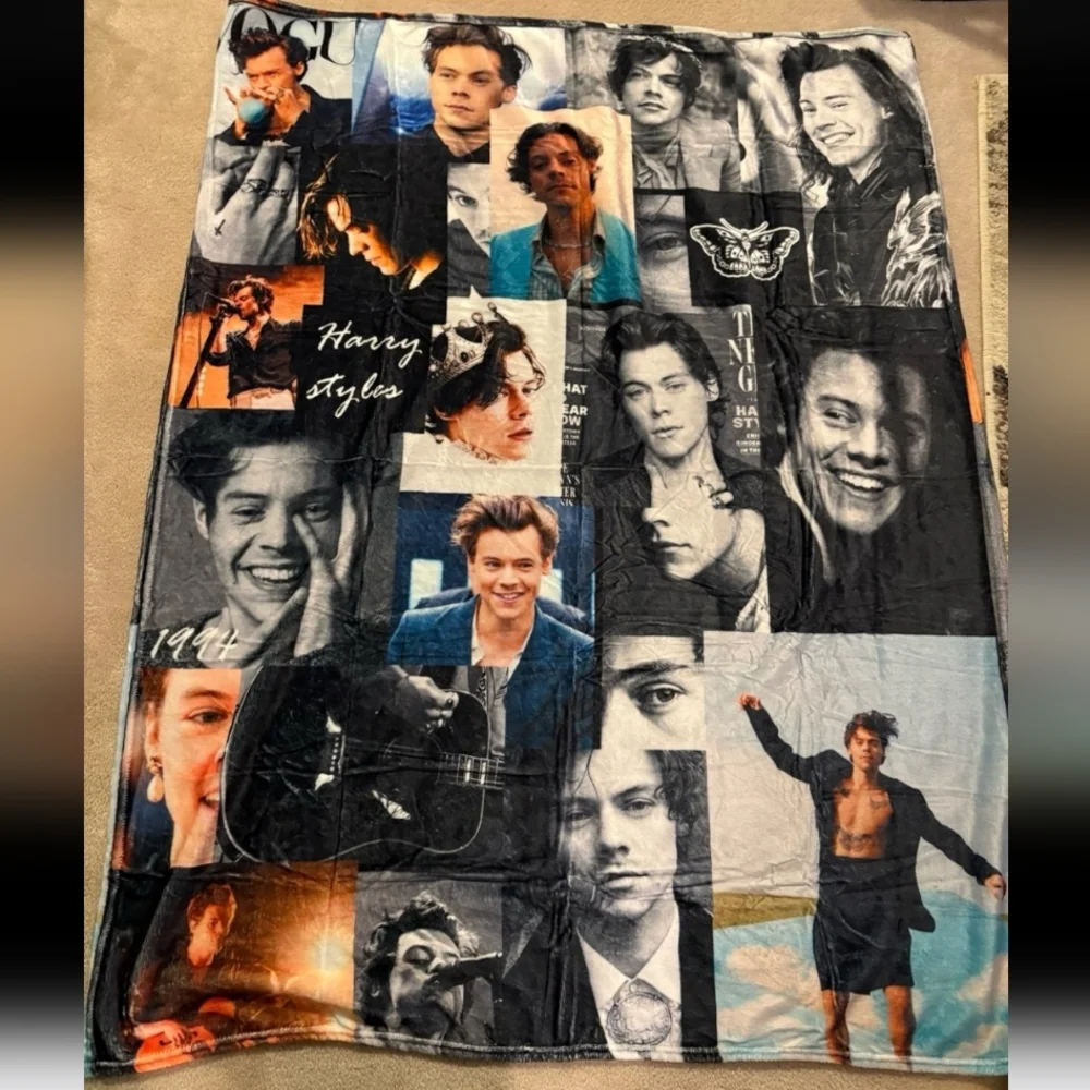 Harry Style Fleece Throw 50x60